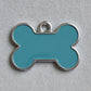 Solid Bone Blue ID Tag Small