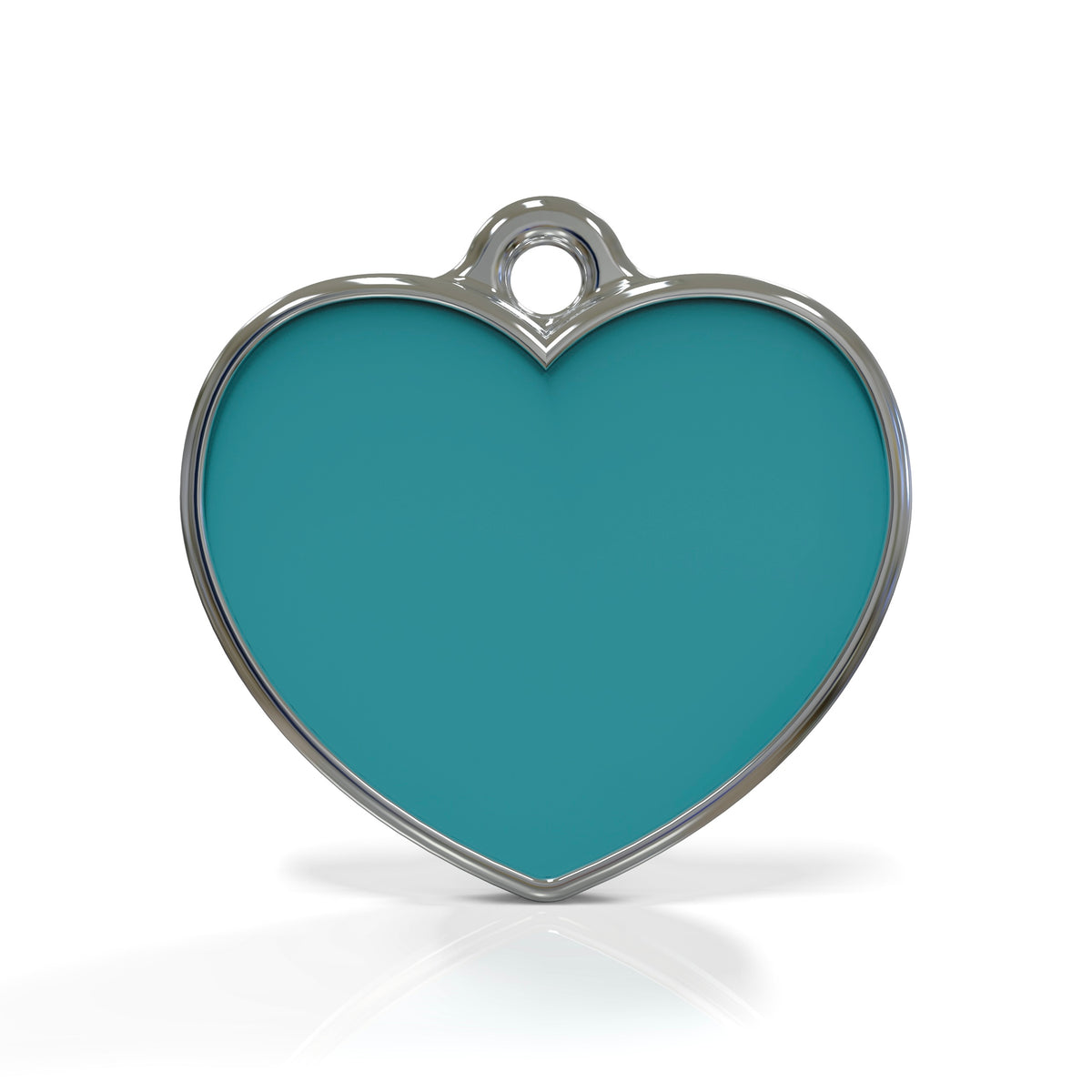 Solid Heart Blue ID Tag