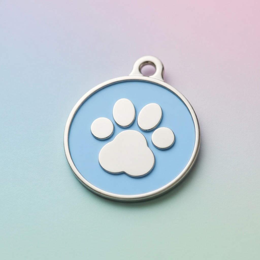 Icon Paw Ice ID Tag
