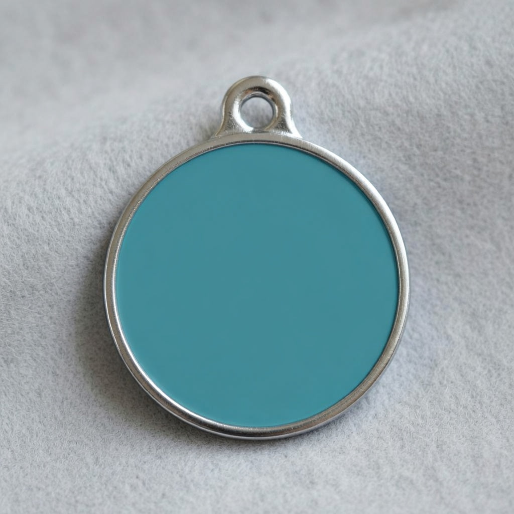 Solid Round Blue ID Tag