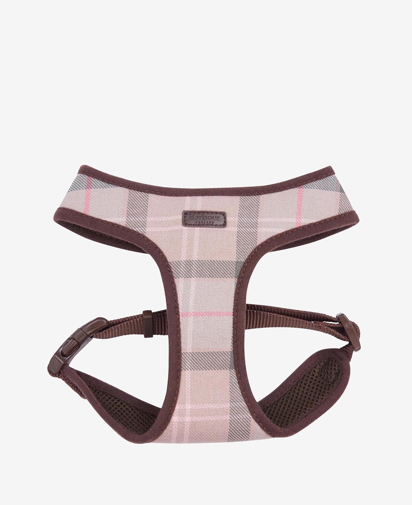 Barbour Pink Tartan Dog Harnes & Lead Bundle