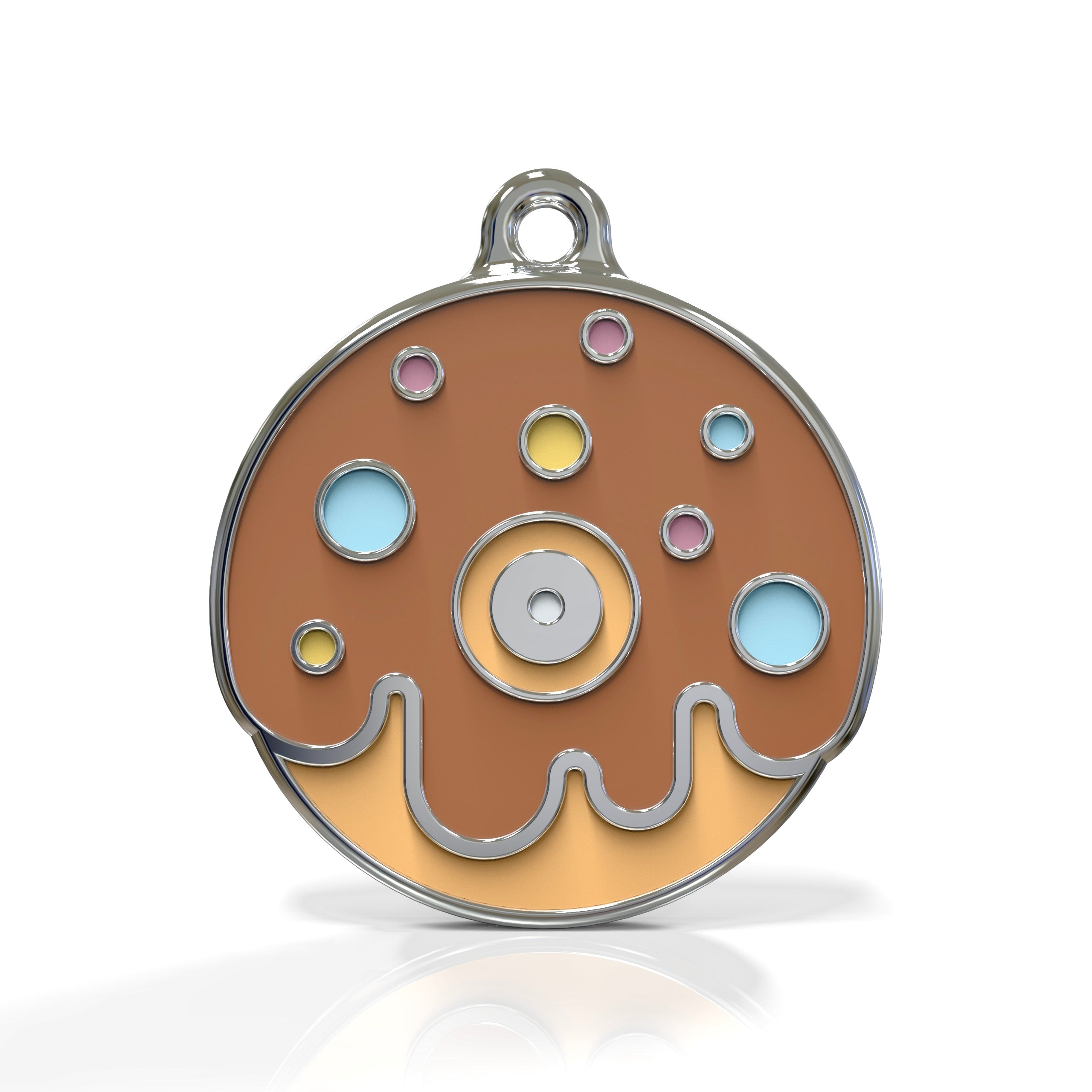 Chocolate Donut ID Tag