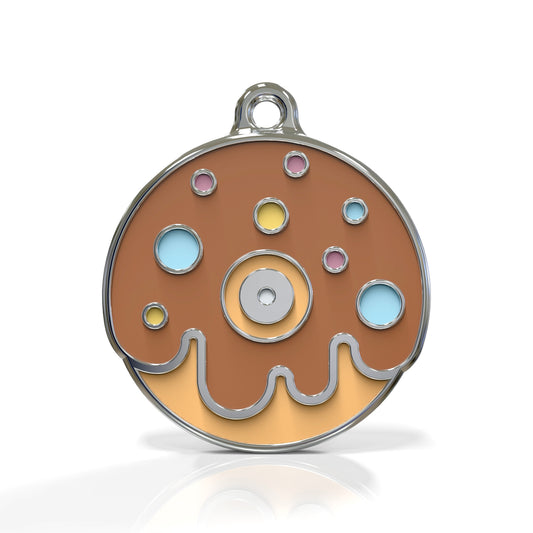 Chocolate Donut ID Tag