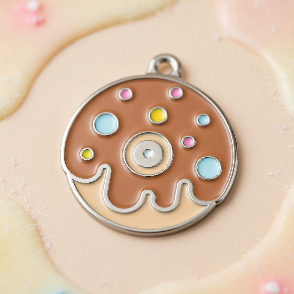 Chocolate Donut ID Tag