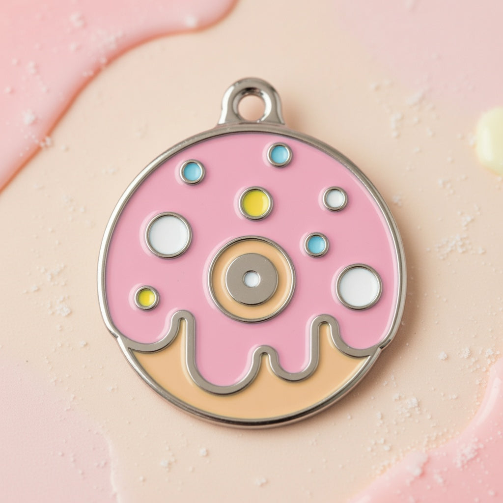 Strawberry Donut ID Tag
