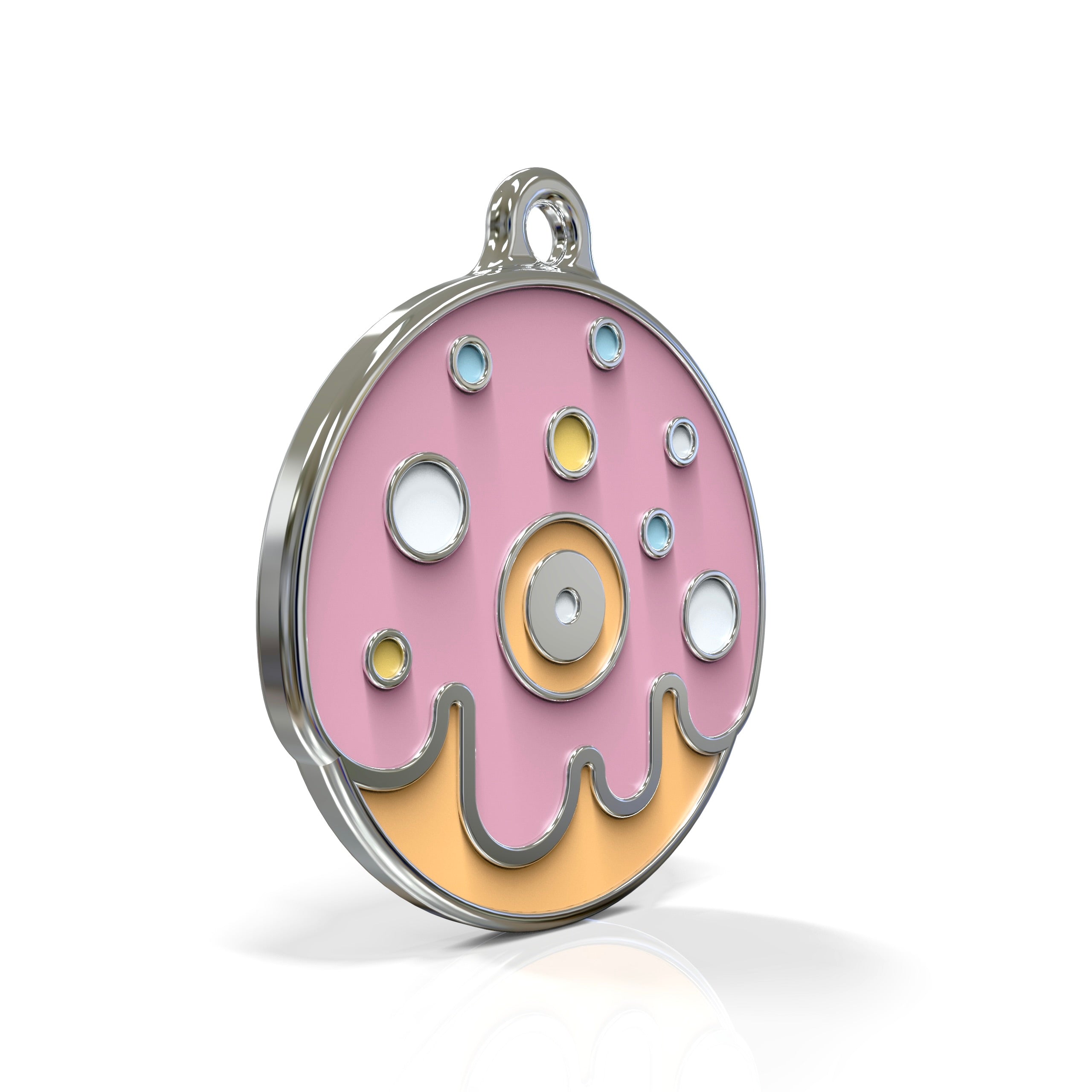 Strawberry Donut ID Tag