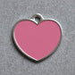 Solid Heart Pink ID Tag