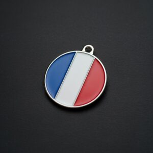 Flag France ID Tag Medium