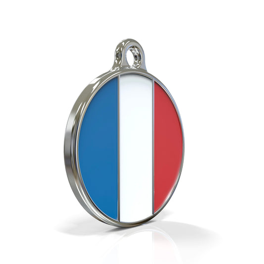 Flag France ID Tag