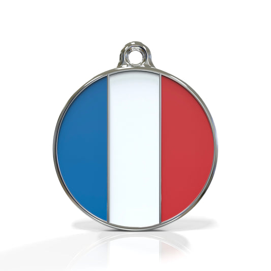 Flag France ID Tag Medium