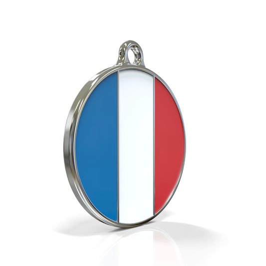 Flag France ID Tag Medium