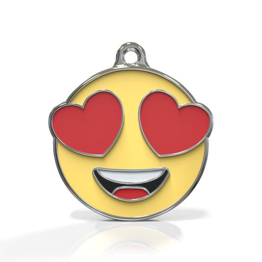 Emoji Love Eyes ID Tag