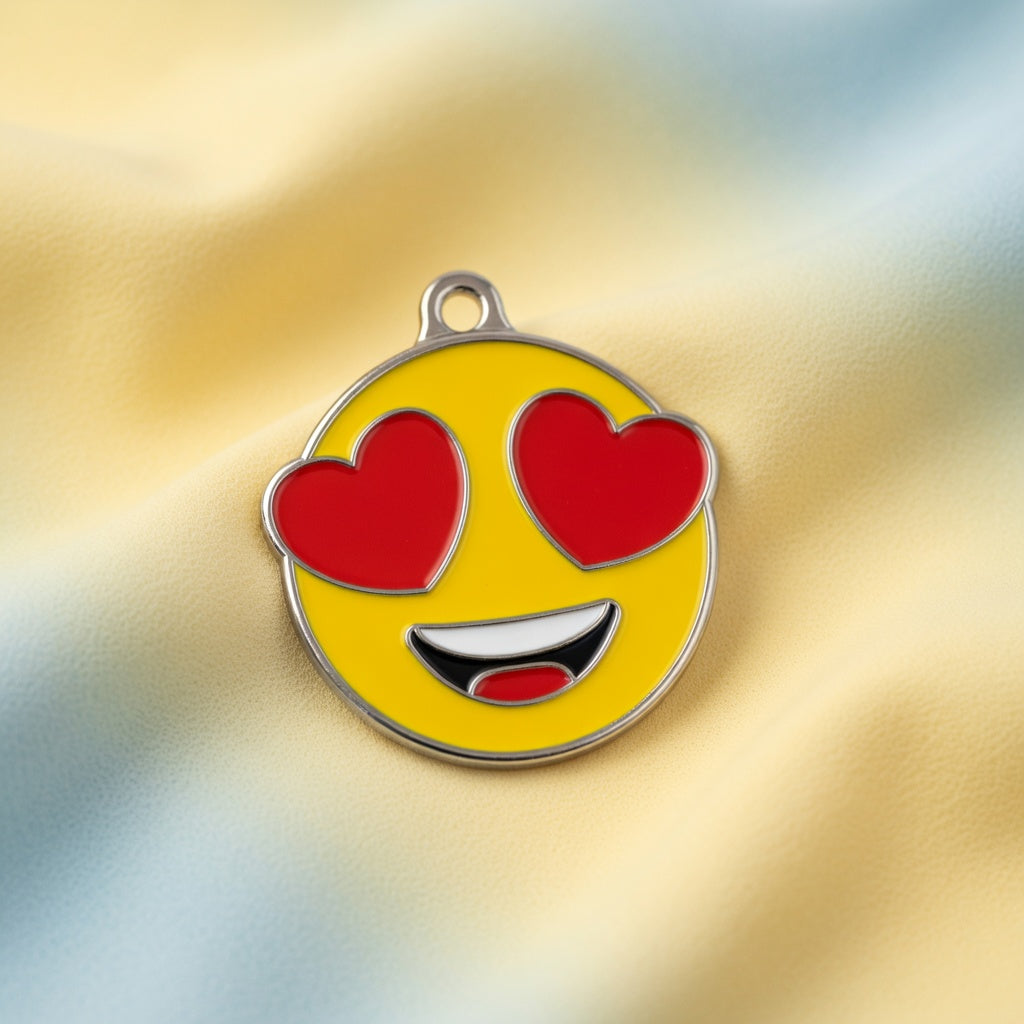 Emoji Love Eyes ID Tag