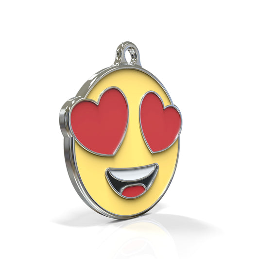 Emoji Love Eyes ID Tag