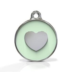 Icon Heart Pistachio ID Tag