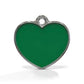 Solid Heart Green ID Tag