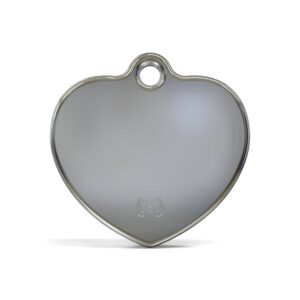 Solid Heart Green ID Tag