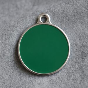 Solid Round Green ID Tag
