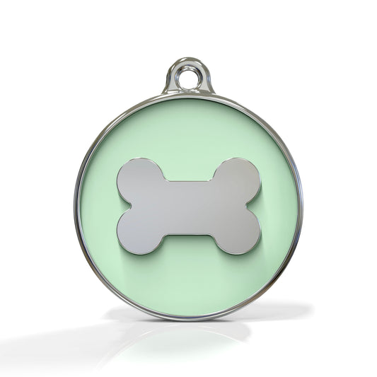 Icon Bone Pistachio ID Tag Medium