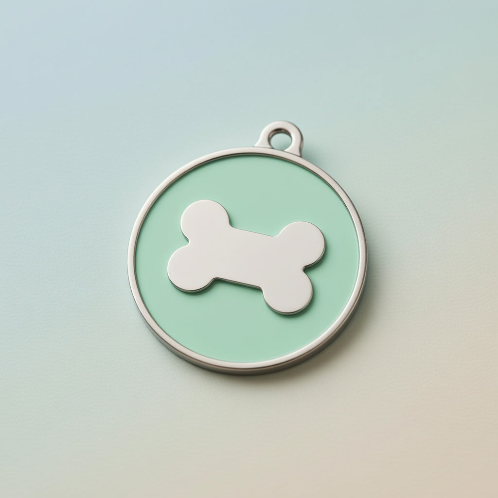Icon Bone Pistachio ID Tag Medium