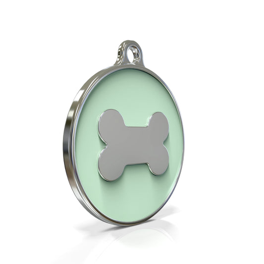 Icon Bone Pistachio ID Tag Medium