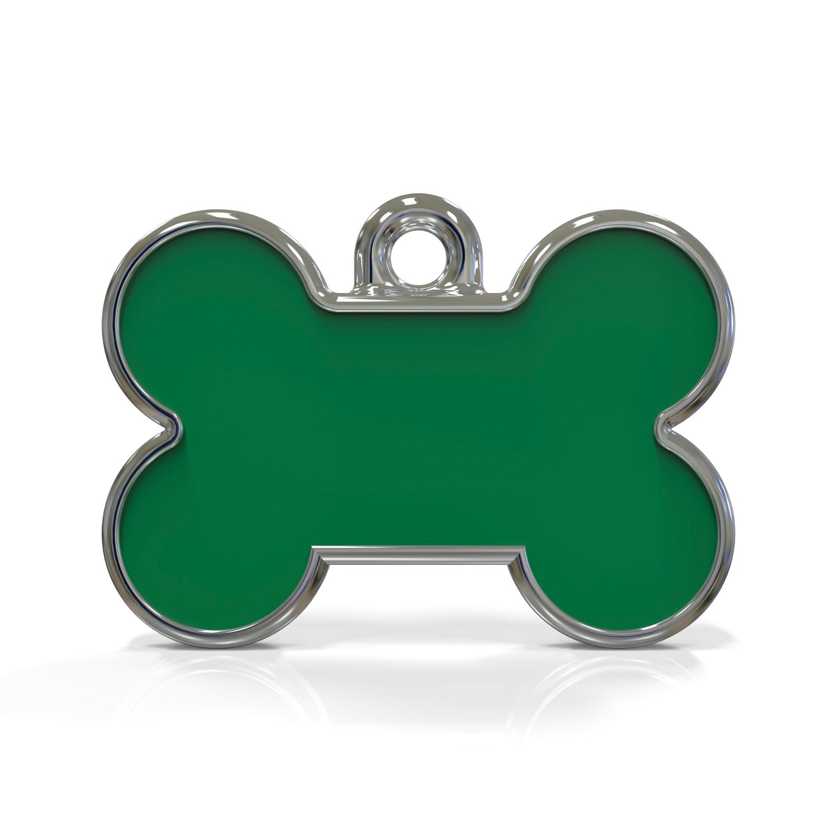 Solid Bone Green ID Tag Small