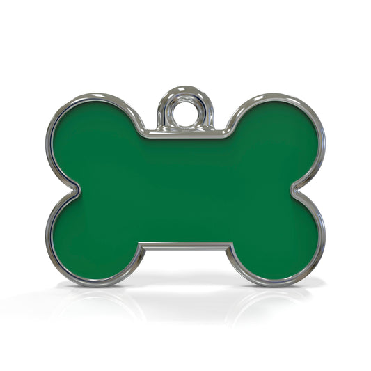 Solid Bone Green ID Tag Small