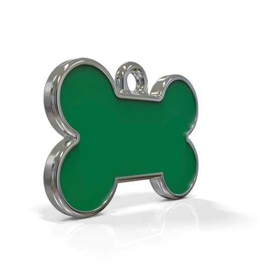 Solid Bone Green ID Tag Small