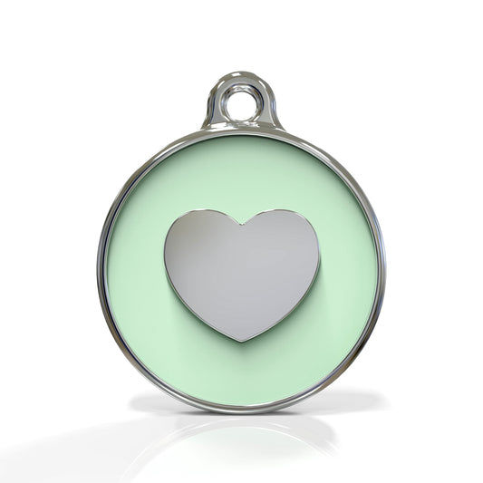 Icon Heart Pistachio ID Tag
