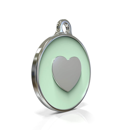 Icon Heart Pistachio ID Tag