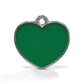 Solid Heart Green ID Tag