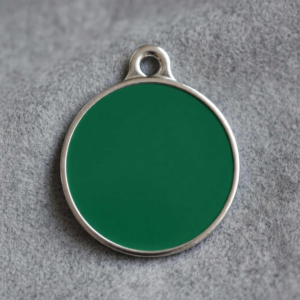 Solid Round Green ID Tag