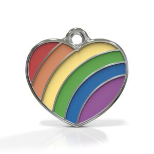 Pride Heart Rainbow ID Tag