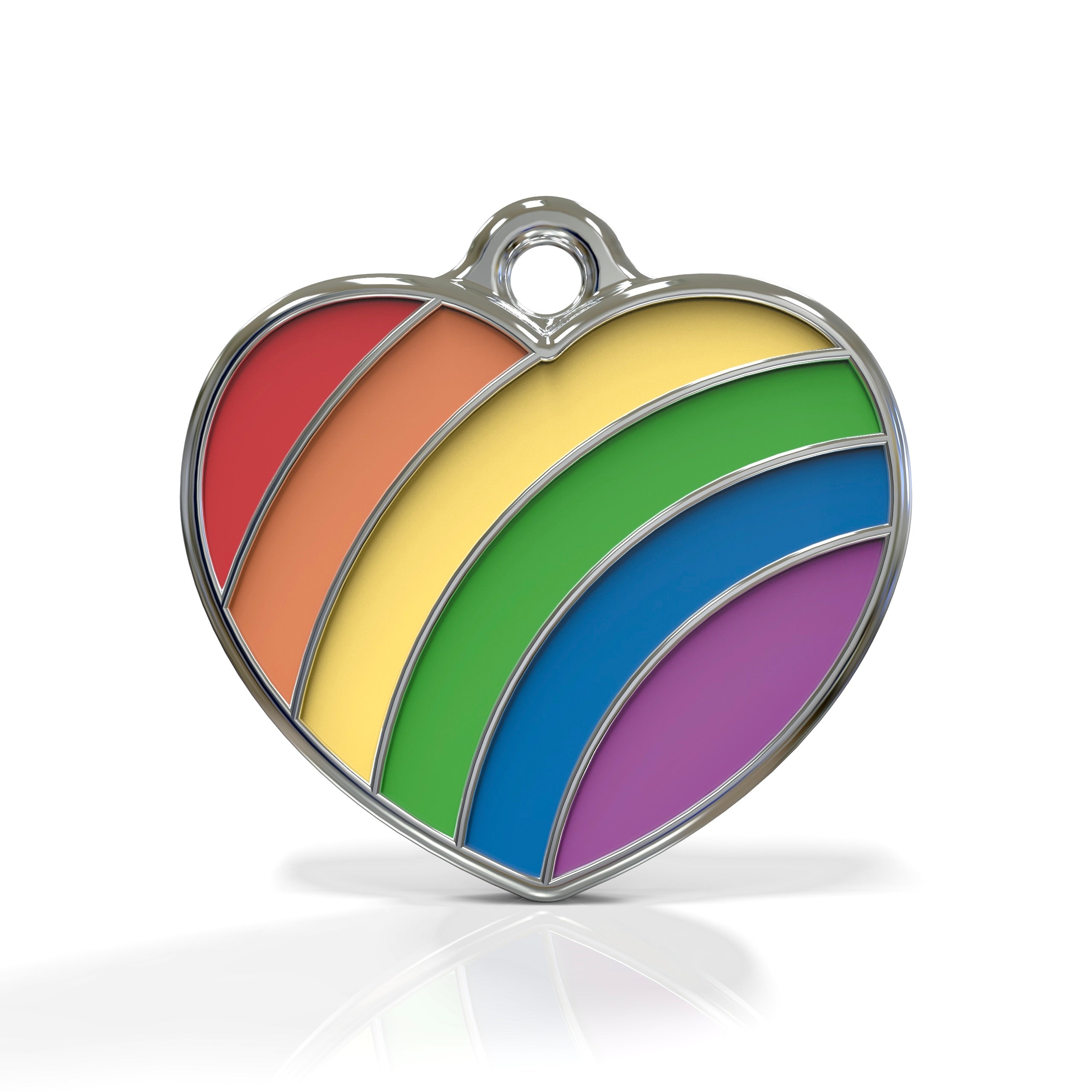 Pride Heart Rainbow ID Tag