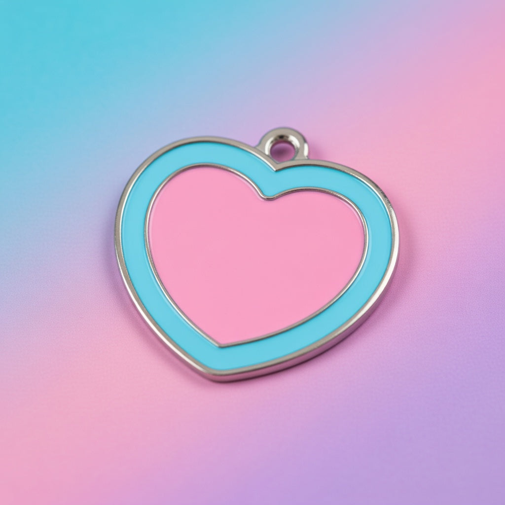 Heart Bubblepop ID Tag