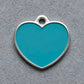 Solid Heart Blue ID Tag