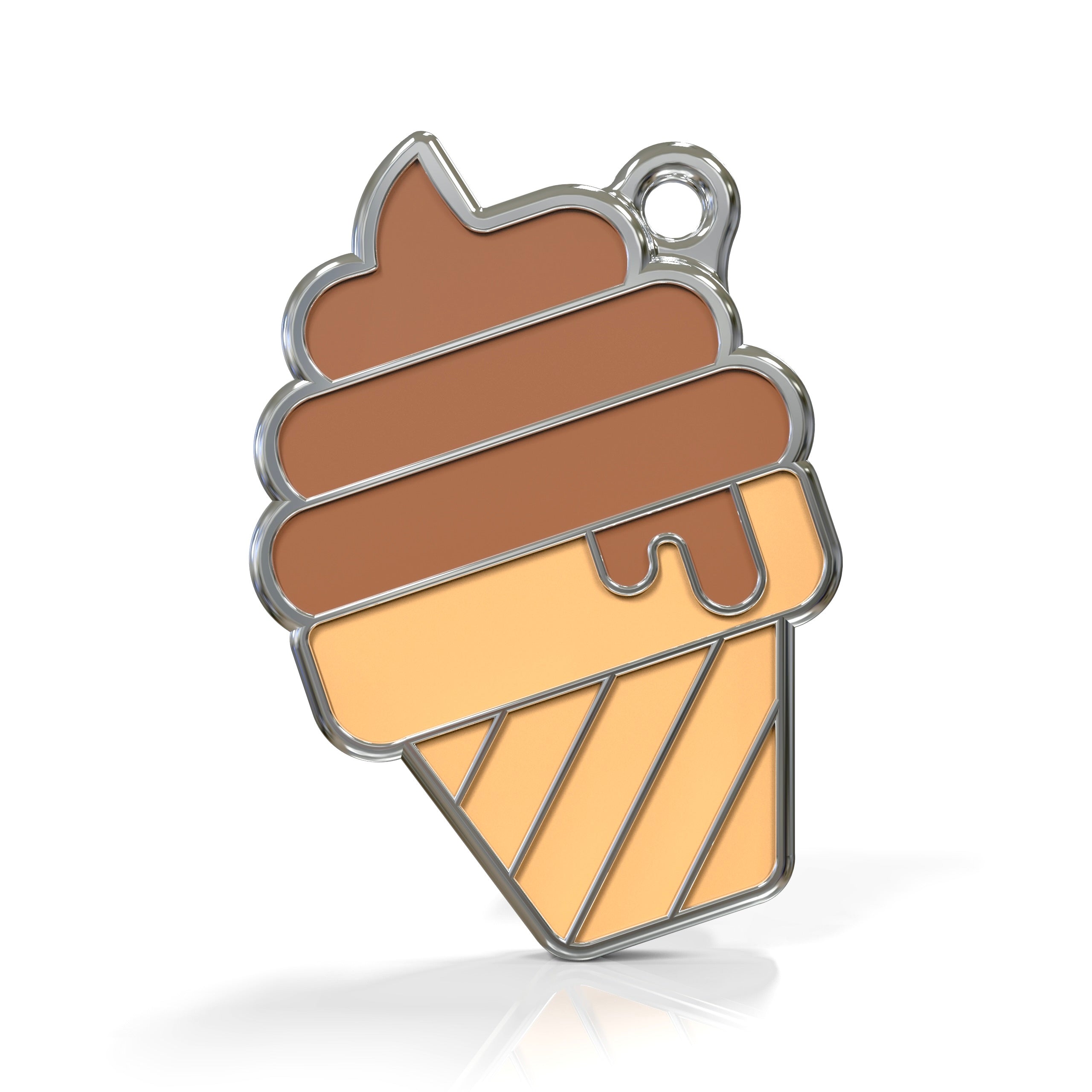 Chocolate Ice Cream ID Tag