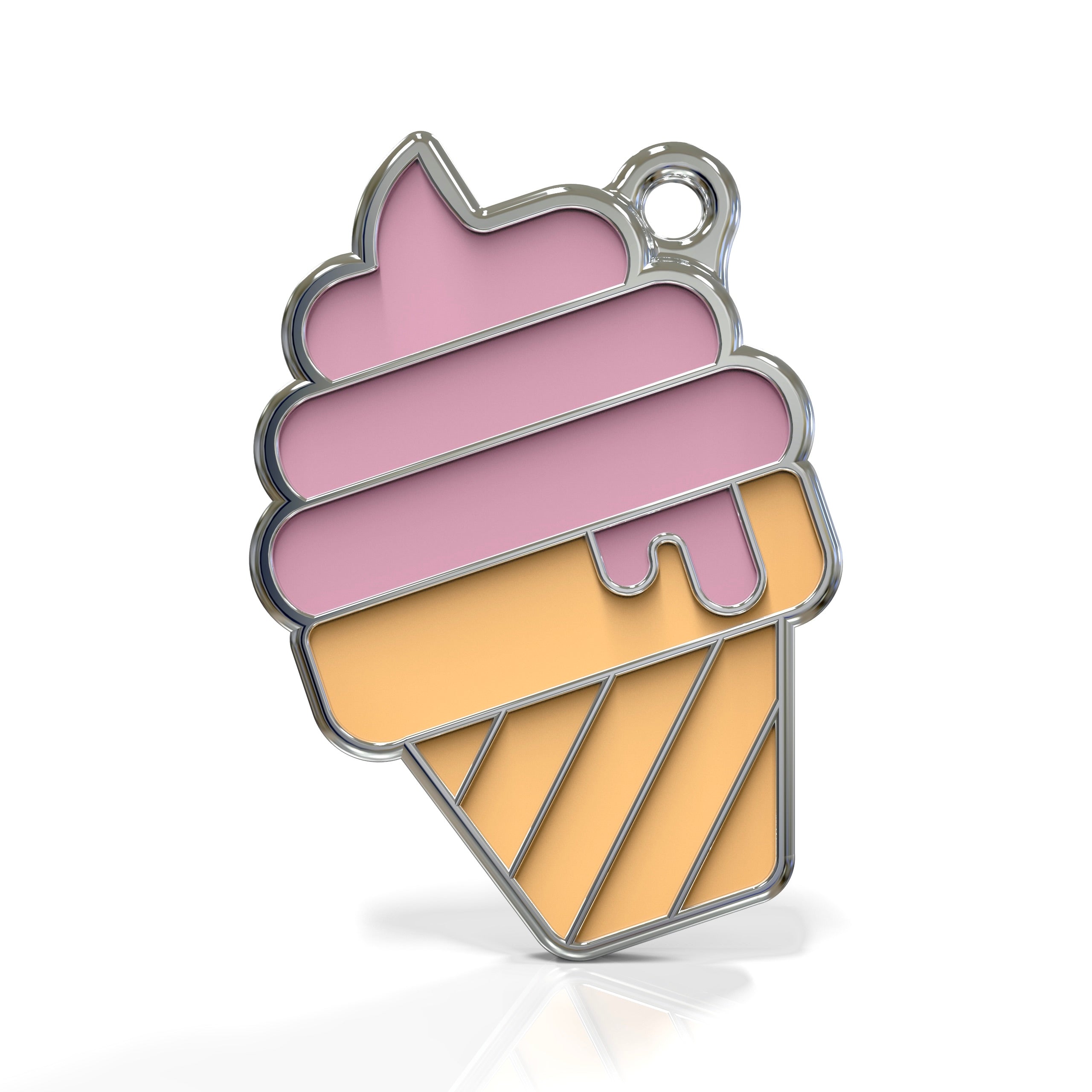 Strawberry Ice Cream ID Tag