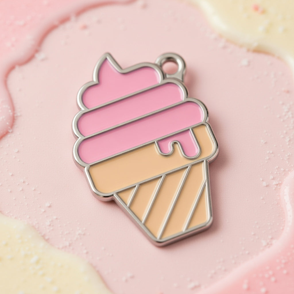 Strawberry Ice Cream ID Tag