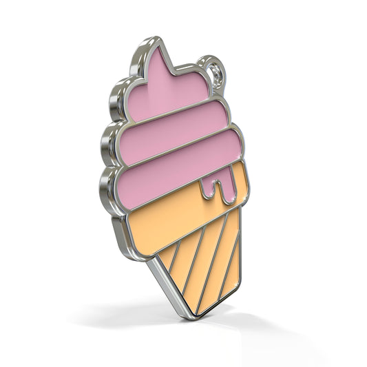 Strawberry Ice Cream ID Tag