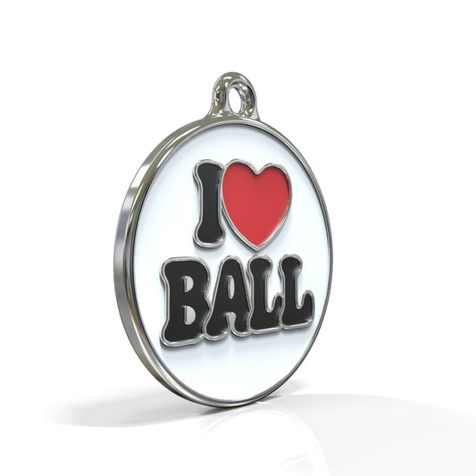 I Love Ball ID tag