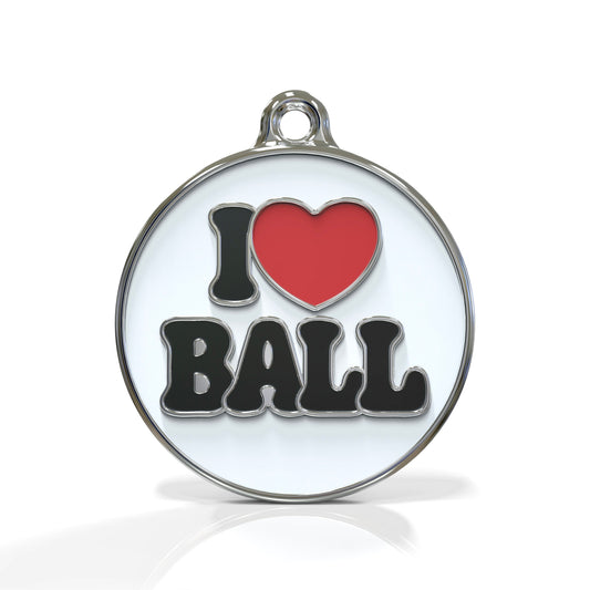 I Love Ball ID tag