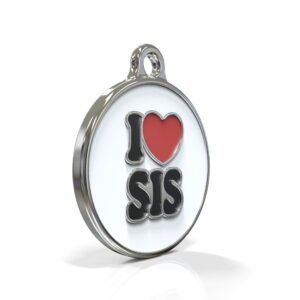 I Love Sis ID tag