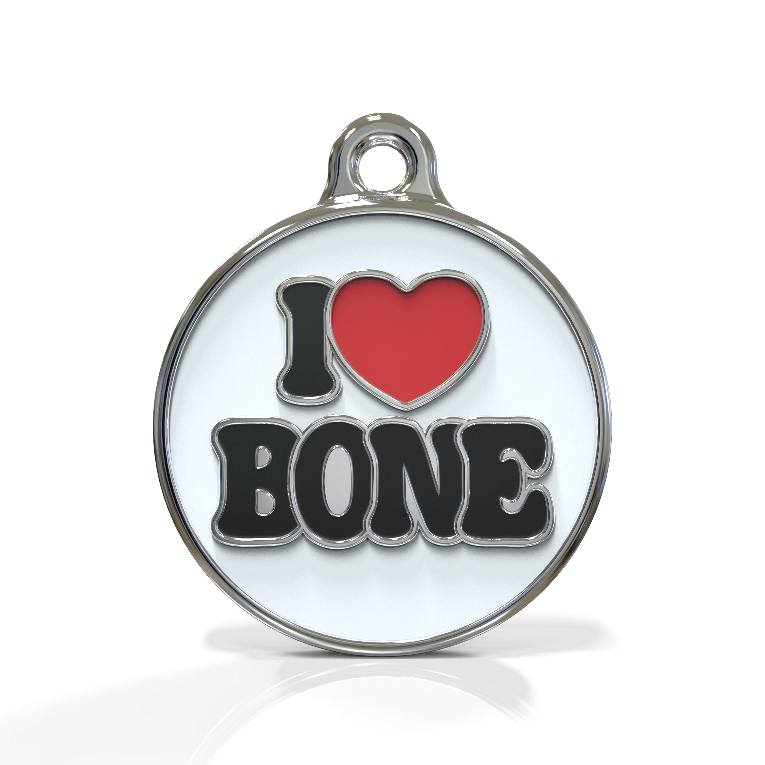 I Love Bone ID tag