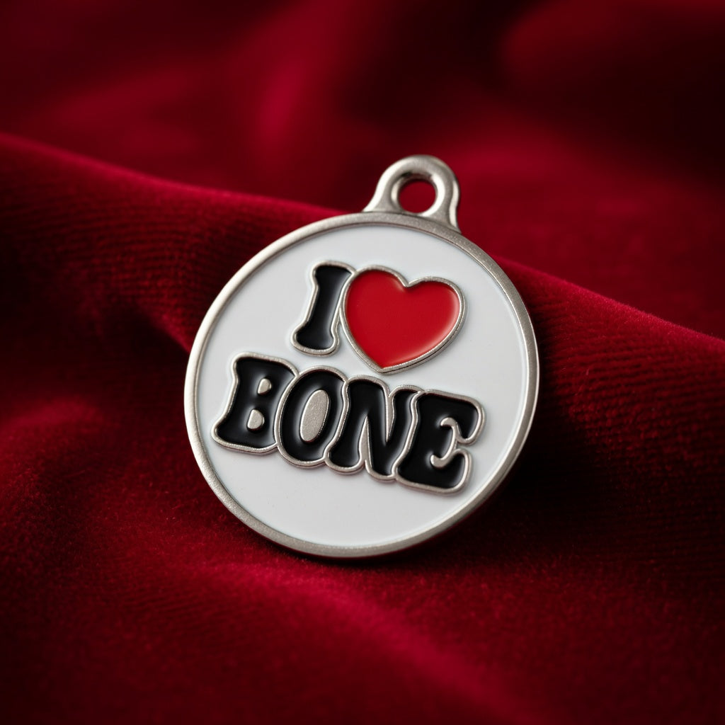 I Love Bone ID tag