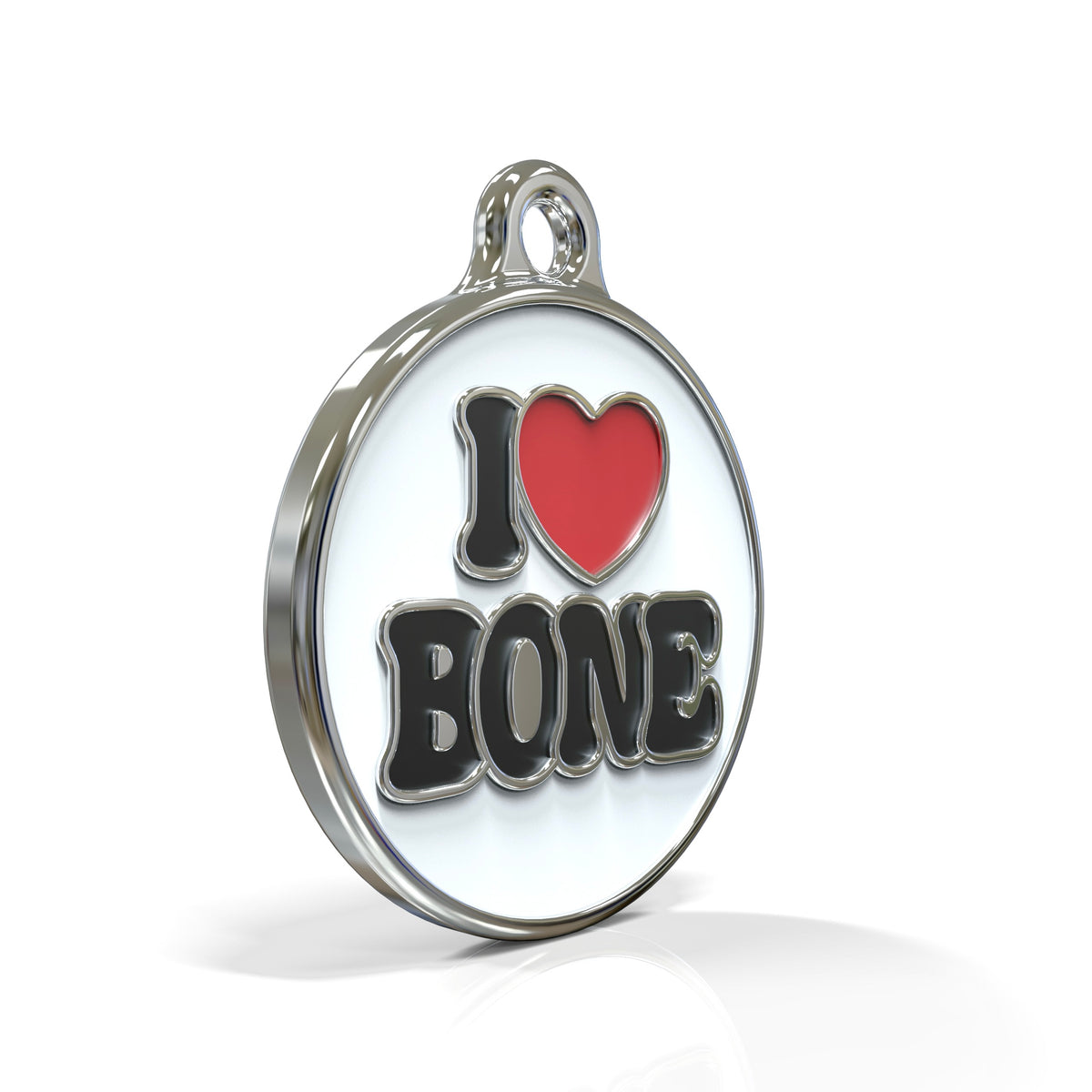 I Love Bone ID tag