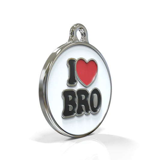 I Love Bro ID tag