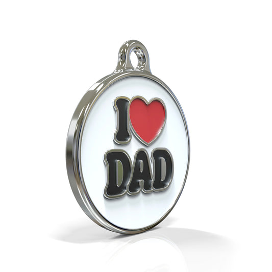I Love Dad ID tag