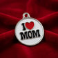 I Love Mom ID tag
