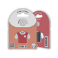 Jersey Solo Red-White ID Tag